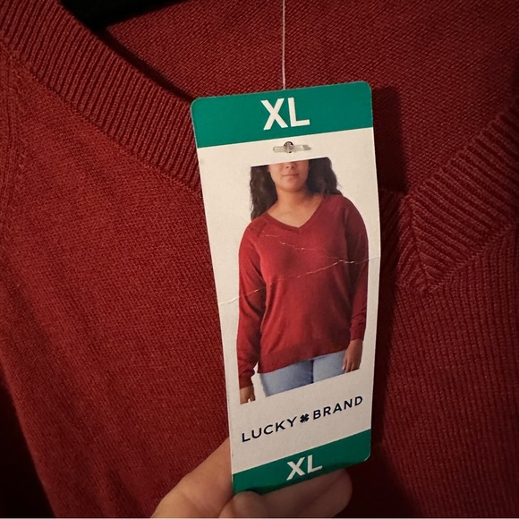 New Lucky Brand V-neck sweater size XL women - Picture 8 of 9